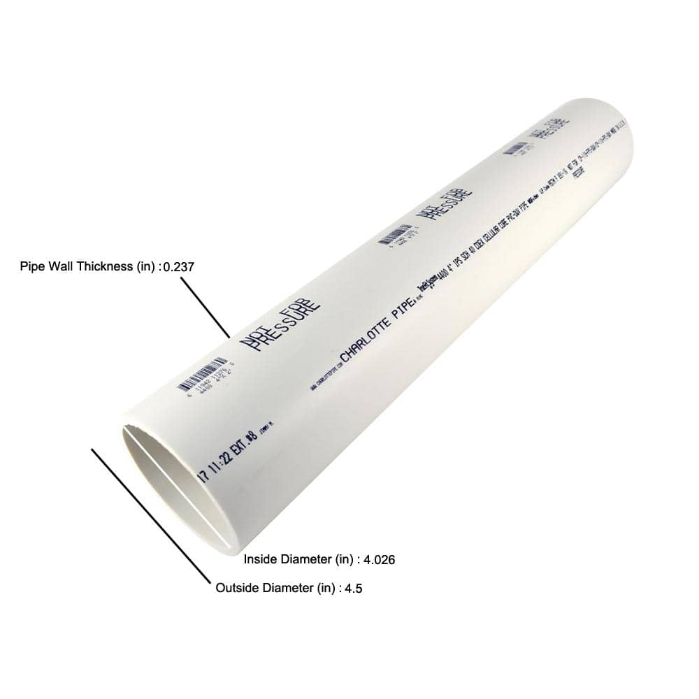 Charlotte Pipe 4 in. x 2 ft. PVC Schedule 40 DWV Foam Core Pipe (3)