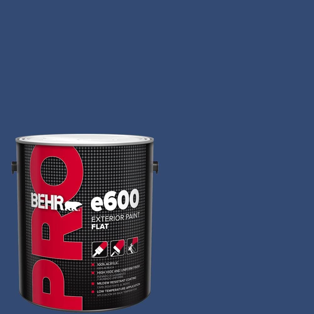 BEHR PRO 1 gal. #S-H-580 Navy Blue Flat Exterior Paint