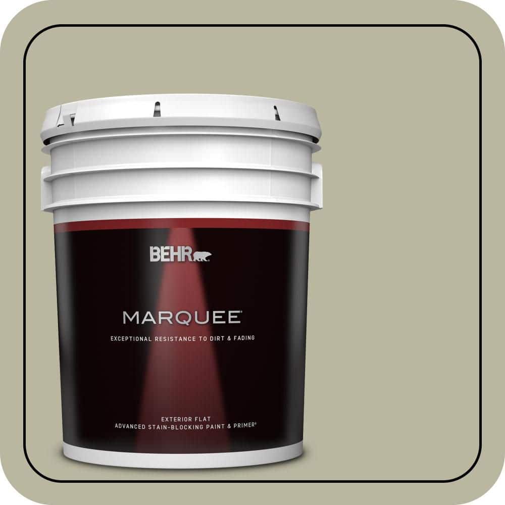BEHR MARQUEE 5 gal. #QE-34 Court Green Flat Exterior Paint & Primer