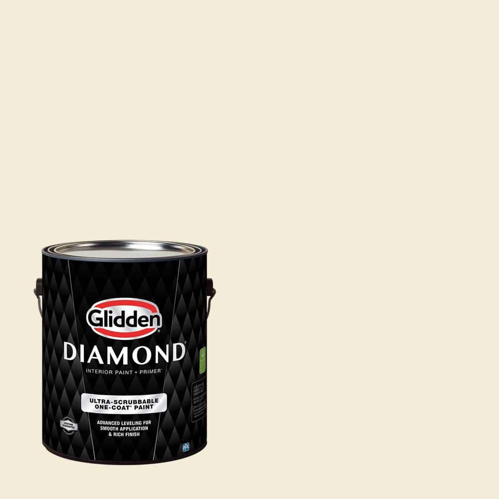 Glidden Diamond 1 gal. PPG1100-2 Adobe White Satin Interior Paint