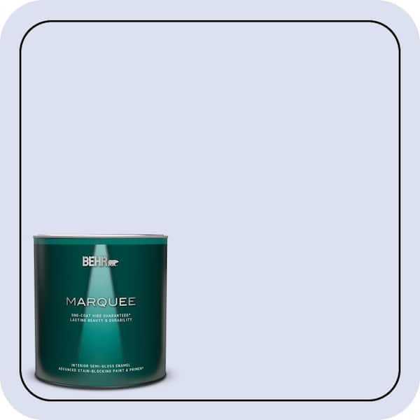 BEHR MARQUEE 1 qt. #P540-1 Vaguely Violet Semi-Gloss Enamel Interior Paint & Primer (2)