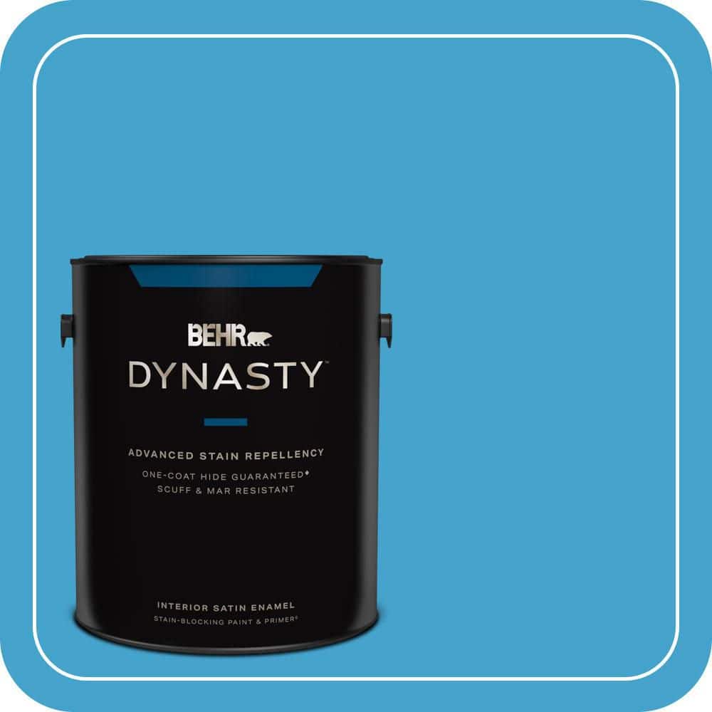BEHR DYNASTY 1 gal. #540B-6 Sea Ridge Satin Enamel Interior Stain-Blocking Paint & Primer