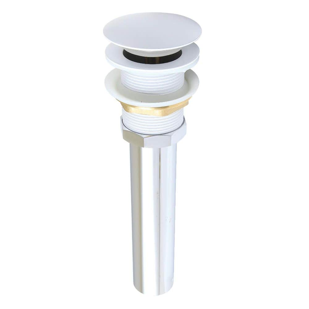 Kingston Brass Trimscape 2-3/4 in. Brass Bar/Utility Sink Basket Strainer in White