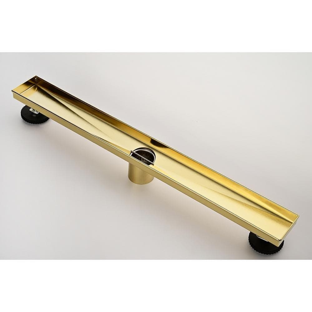 Tahanbath 24in Hair Catchers and Strainers, 3.2 in H x 4.4 in D In Brushed Gold Stainless Steel Decorative Drain Cover (2)