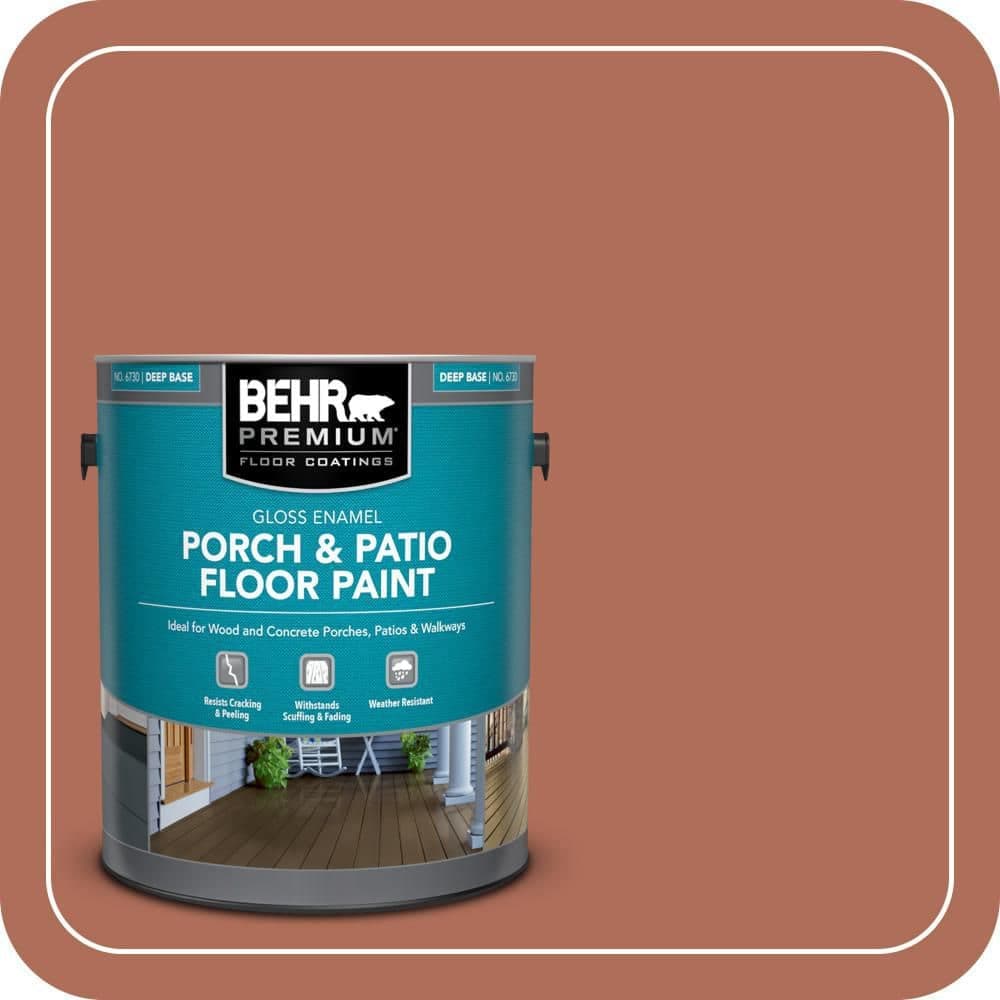 BEHR PREMIUM 1 gal. #BXC-39 Sunset Orange Gloss Enamel Interior/Exterior Porch and Patio Floor Paint