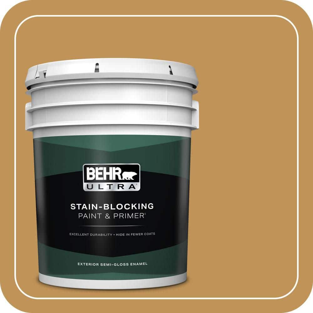BEHR ULTRA 5 gal. #T12-5 Lone Star Semi-Gloss Enamel Exterior Paint & Primer