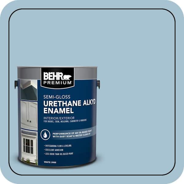 BEHR PREMIUM 1 gal. #550E-3 Viking Urethane Alkyd Semi-Gloss Enamel Interior/Exterior Paint (2)