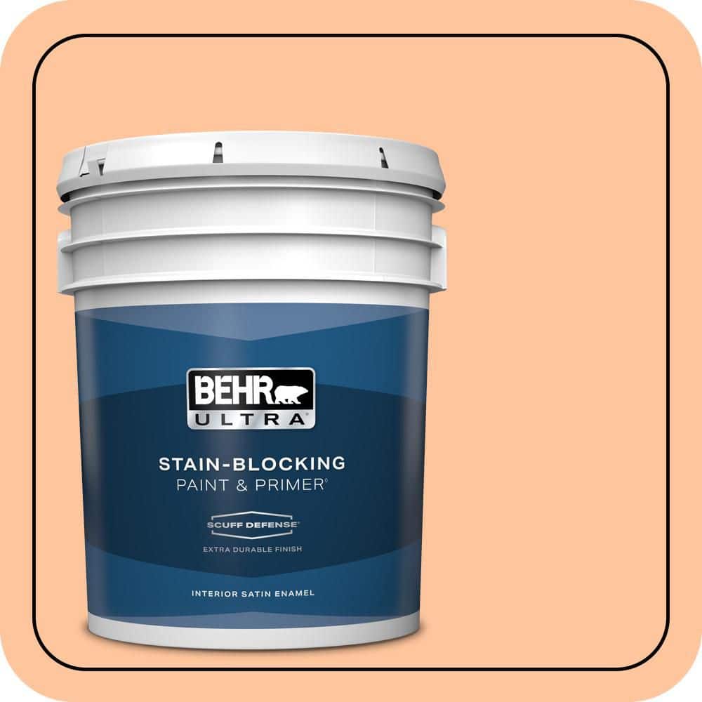 BEHR ULTRA 5 gal. #P210-3 Gumdrops Extra Durable Satin Enamel Interior Paint & Primer