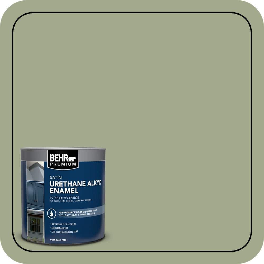 BEHR PREMIUM 1 qt. #420F-4 Sagey Satin Enamel Urethane Alkyd Interior/Exterior Paint (1)