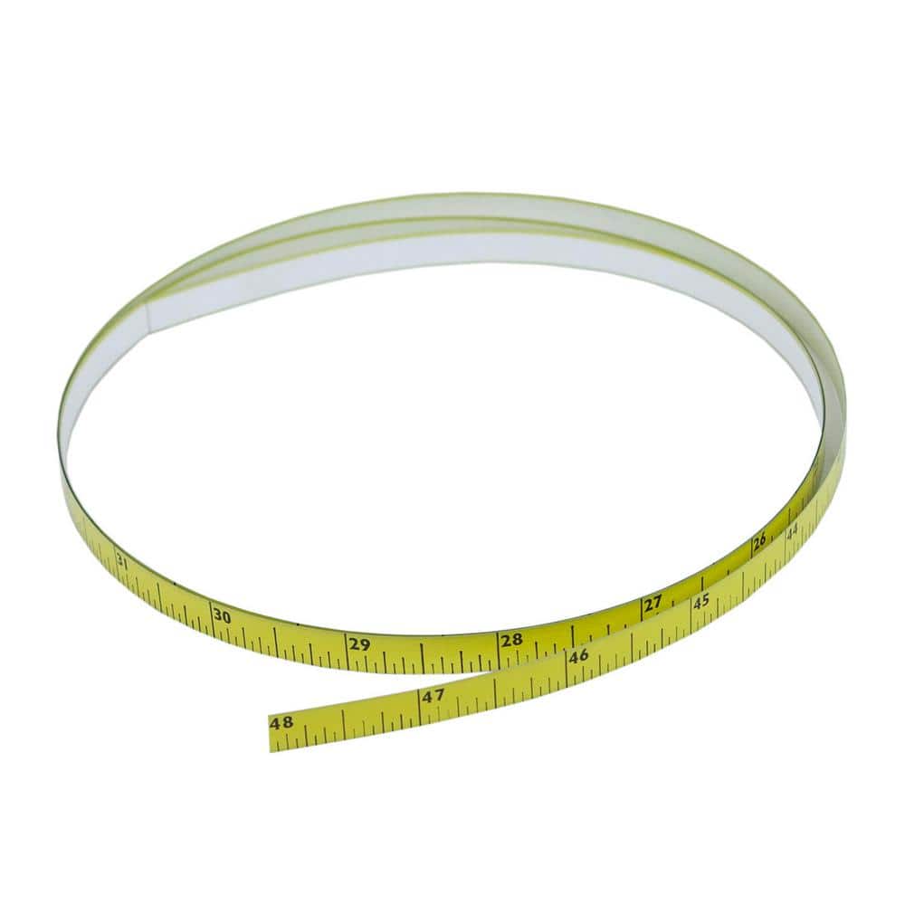 ‎POWERTEC 4 ft. L x 5/16 in. W x 1/128 in. Thick Right to Left Self-Adhering Tape Measure (1)