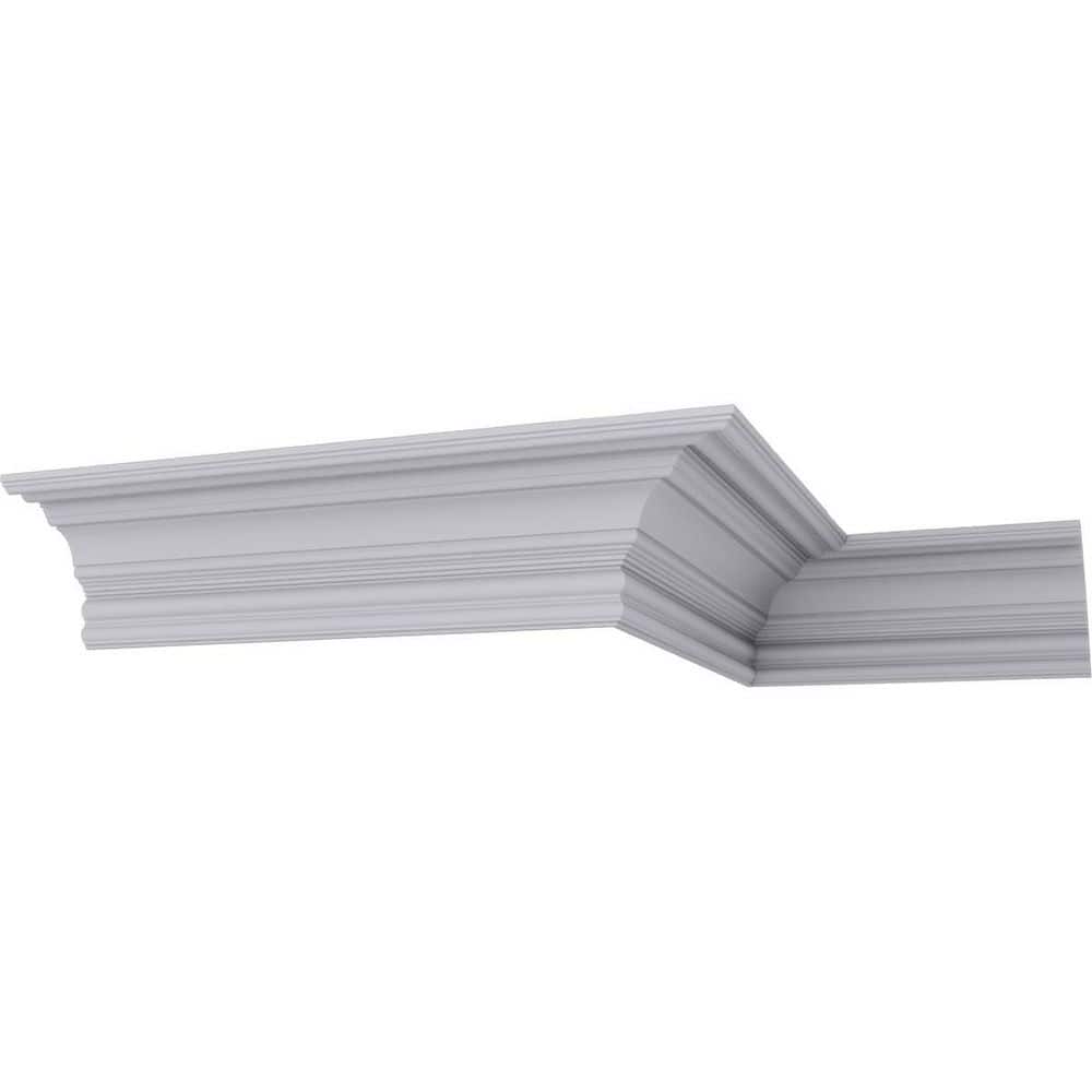 Ekena Millwork 7-7/8 in. x 7-7/8 in. x 94-1/2 in. Polyurethane Foster Cove Crown Moulding (1)