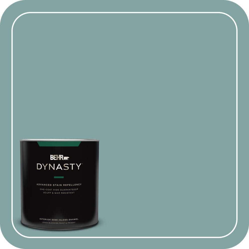BEHR DYNASTY 1 qt. #MQ6-07 Schooner One-Coat Hide Semi-Gloss Enamel Interior Stain-Blocking Paint and Primer