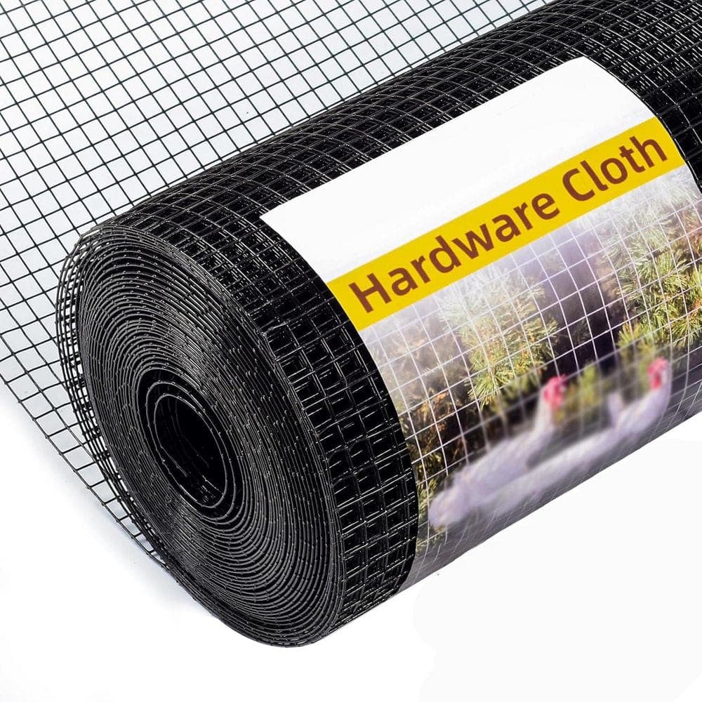 Unbranded 16in x 10ft Black PVC Coated Wire Mesh 19Ga Hardware Cloth Welded Metal Chicken Wire Fencing Roll for Garden & Home Use (1)