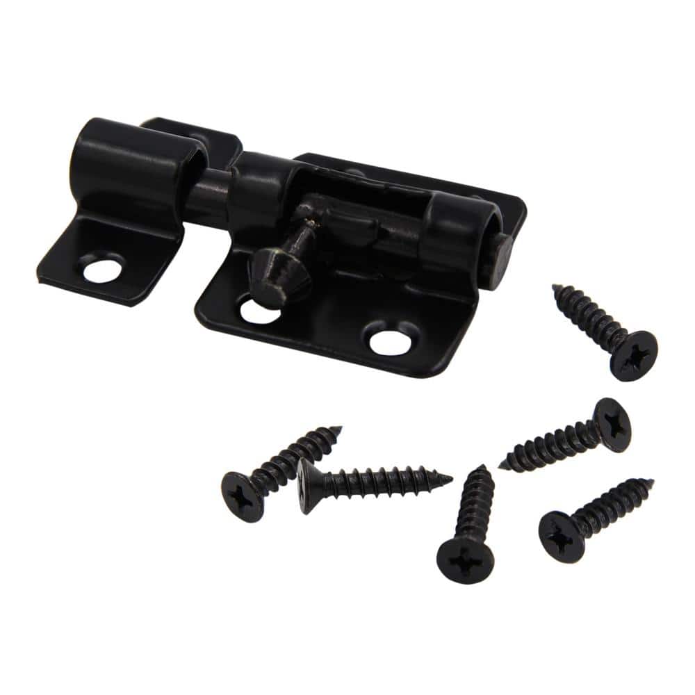 Everbilt 2 in. Black Window Bolt (2)