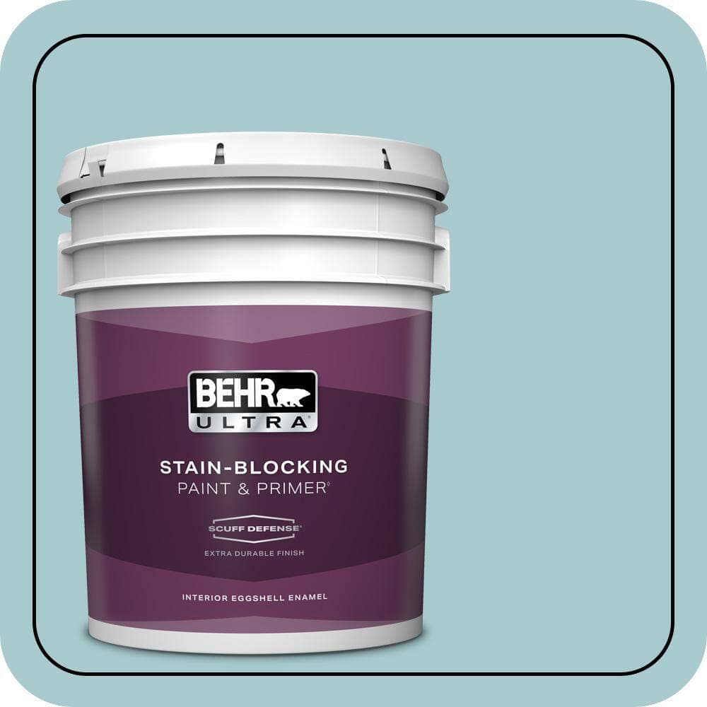 BEHR ULTRA 5 gal. #PMD-95 Coastal Surf Extra Durable Eggshell Enamel Interior Paint & Primer