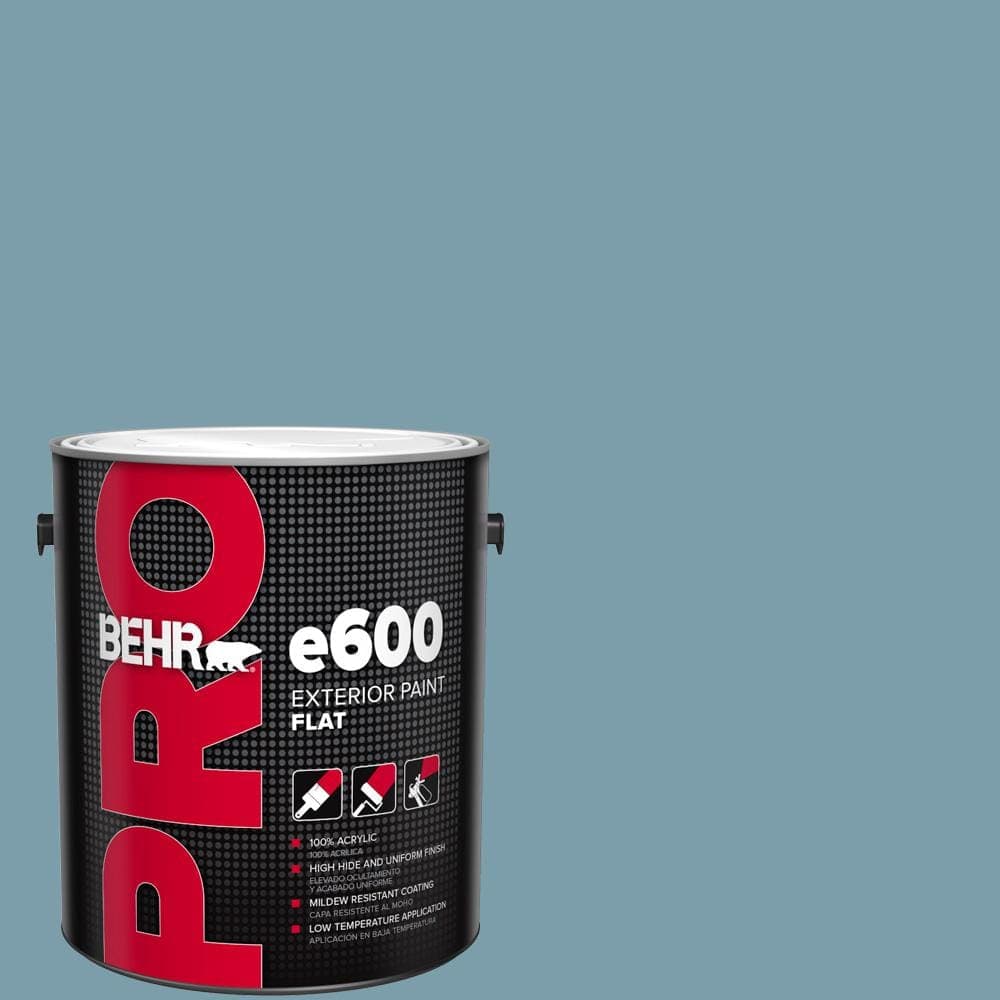 BEHR PRO 1 gal. #S470-4 Dolphin Blue Flat Exterior Paint