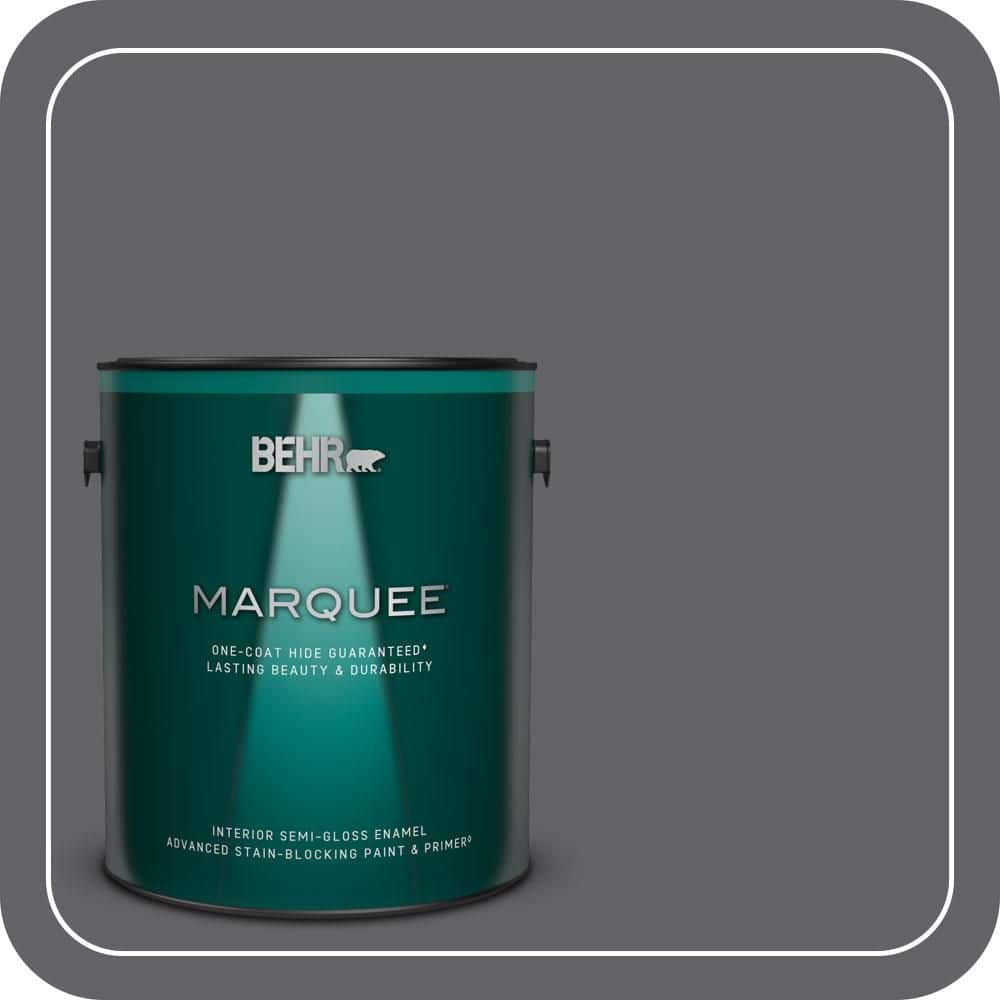 BEHR MARQUEE 1 gal. #N530-6 Digital One-Coat Hide Semi-Gloss Enamel Interior Paint & Primer