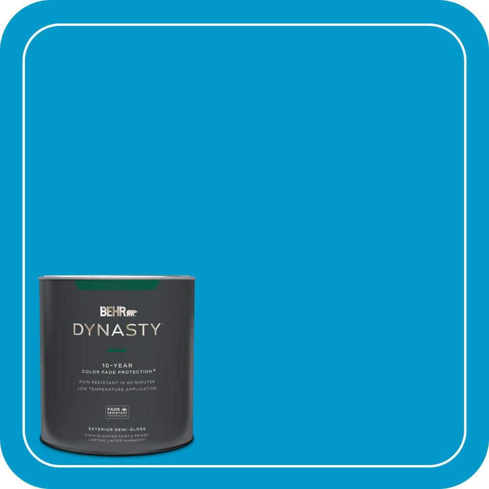 BEHR DYNASTY 1 qt. #550B-6 Isle of Capri Semi-Gloss Exterior Stain-Blocking Paint & Primer