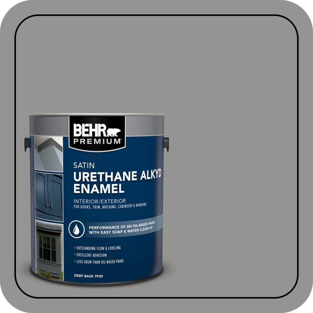 BEHR PREMIUM 1 gal. #780F-5 Anonymous Urethane Alkyd Satin Enamel Interior/Exterior Paint (1)