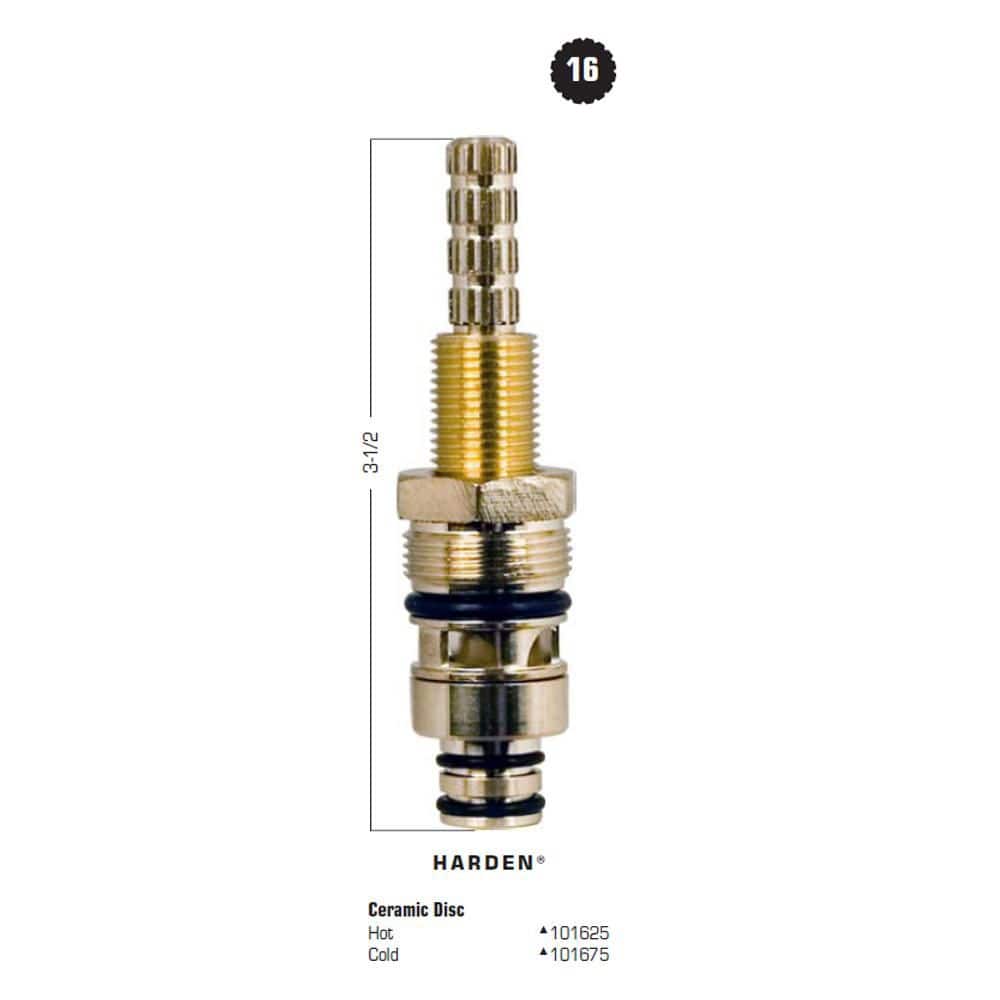 Lincoln Products 3-1/2 in. Ceramic Disc Hot Stem for Harden Widespread Lavatory Faucets (2)