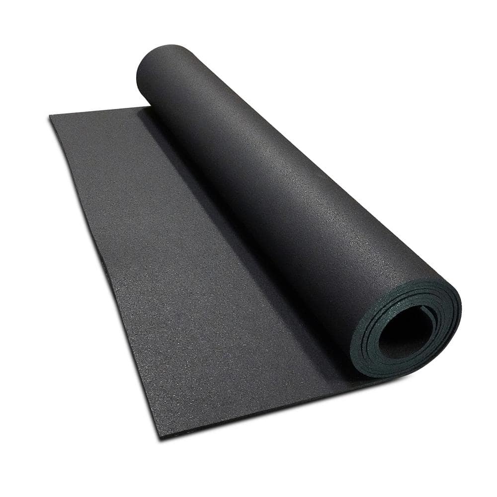 Survivor SportFloor Isometric Black 48 in. x 12 in. x 0.25 in. Rubber Gym/Weight Room Flooring Rolls (4 sq. ft.) (3)