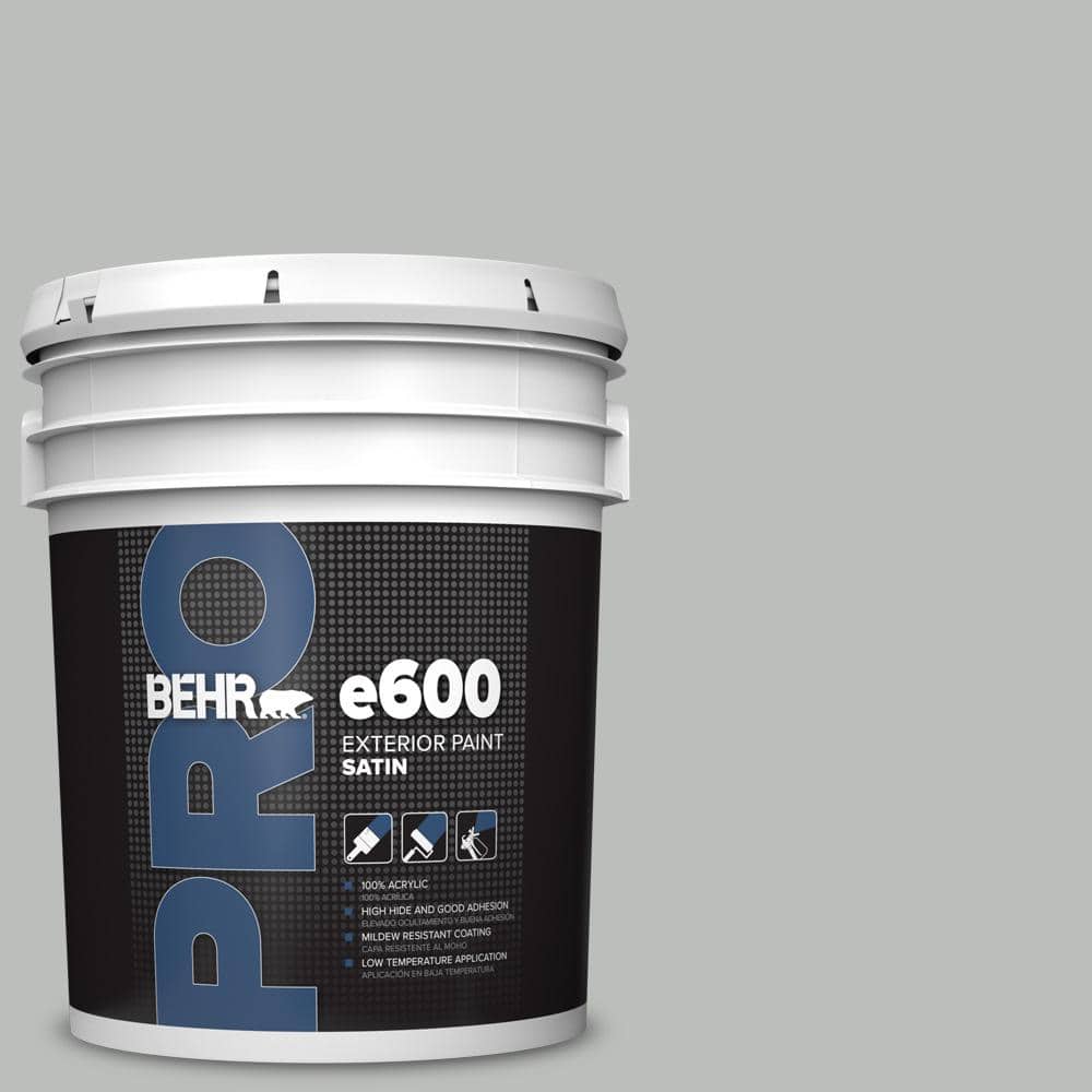 BEHR PRO 5 gal. #HDC-NT-23G Alaskan Gray Satin Exterior Paint