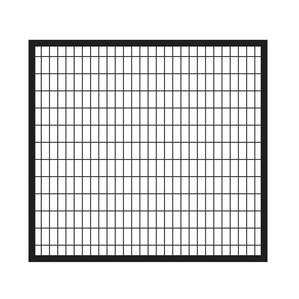 FORGERIGHT Deco Grid 4 ft. H x 5 ft. W Black Steel Fence Gate (1)
