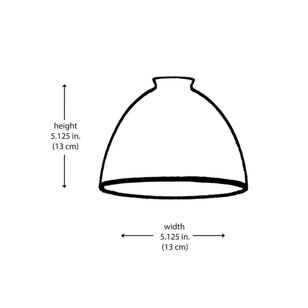 PRIVATE BRAND UNBRANDED 5.125 in. Clear Glass Dome Shaped Replacement Pendant Shade with 2.25 in. Lip Fitter (4)