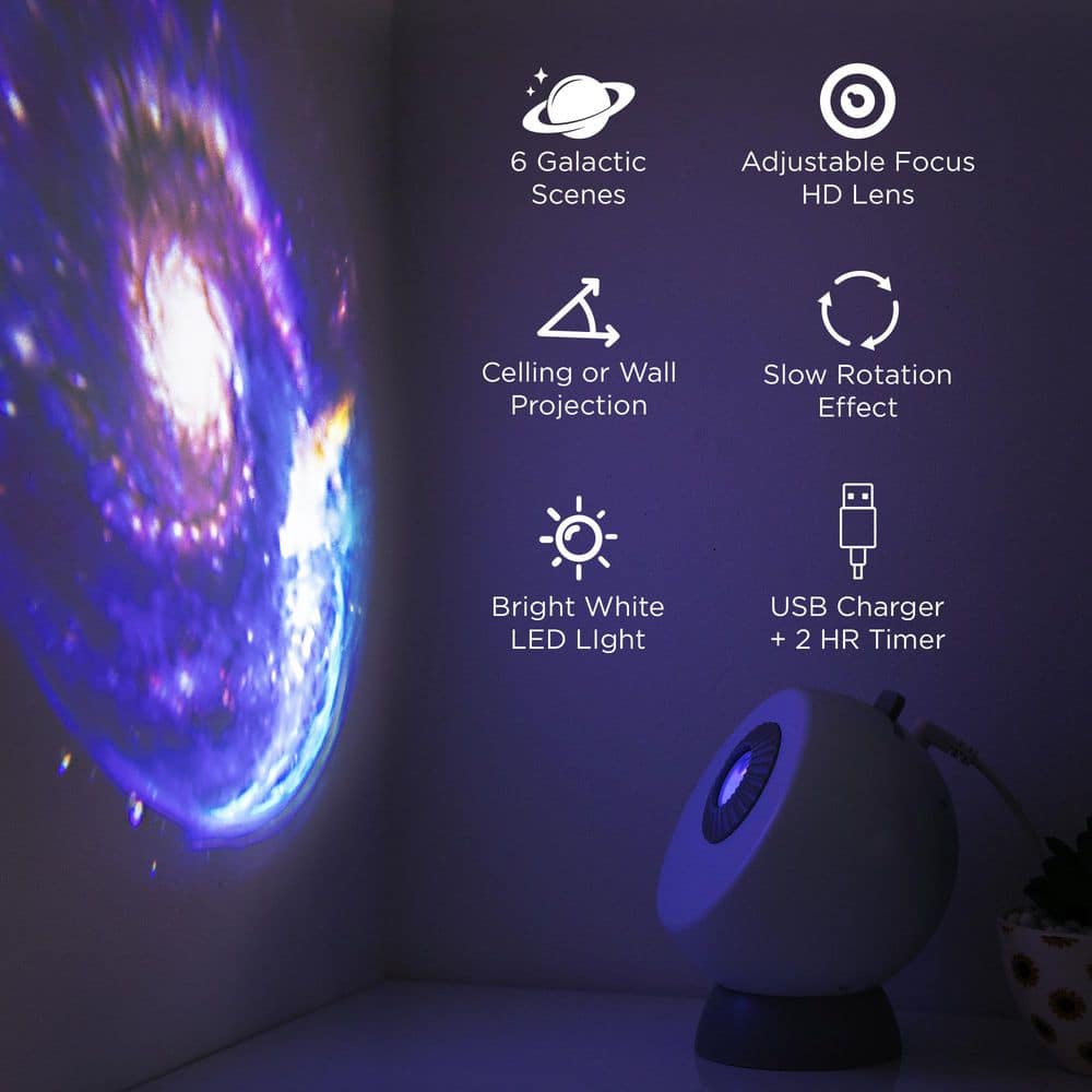 Unbranded USB Powered HD Lens Planetarium Integrated LED Night Light Bulb Projector with 6-Changeable Slides (4)