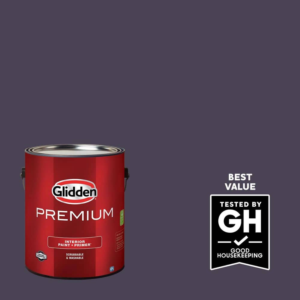 Glidden Premium 1 gal. PPG1172-7 Blackberry Flat Interior Latex Paint