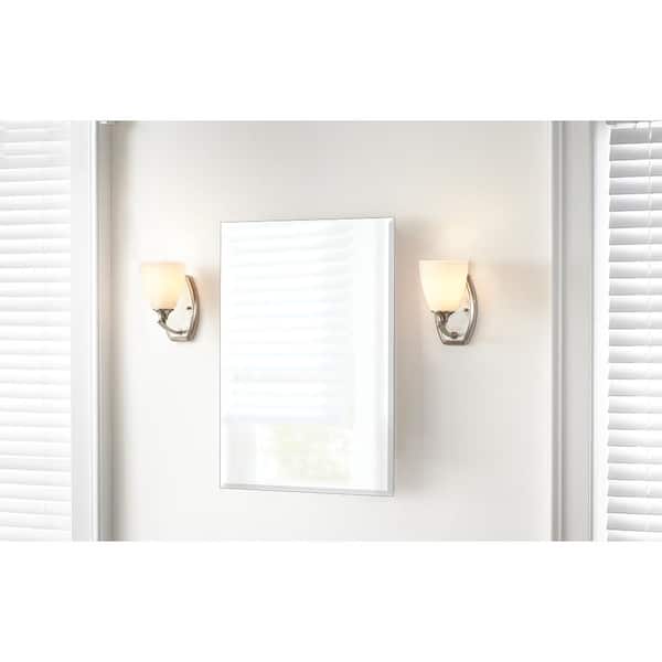 Glacier Bay 16 in. W x 26 in. H Rectangular Wood Composite Medicine Cabinet with Mirror