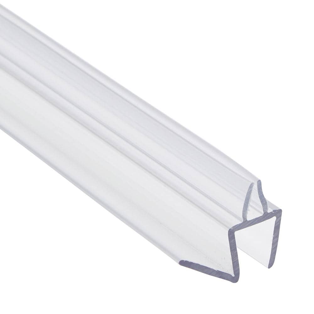 Prime-Line Frameless Shower Door Bottom Seal, 3/8 in. x 36 in., Vinyl, Clear (2)