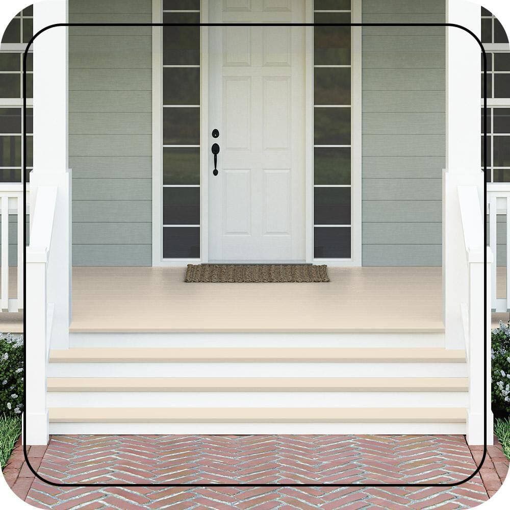 BEHR PREMIUM 1 gal. #S290-1 Vanilla Paste Textured Low-Lustre Enamel Interior/Exterior Porch and Patio Anti-Slip Floor Paint (3)