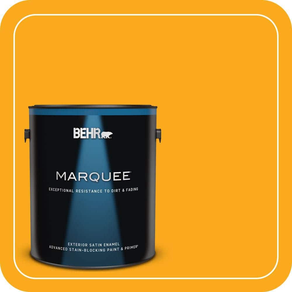 BEHR MARQUEE 1 gal. #P270-7 Sunny Side Up Satin Enamel Exterior Paint & Primer