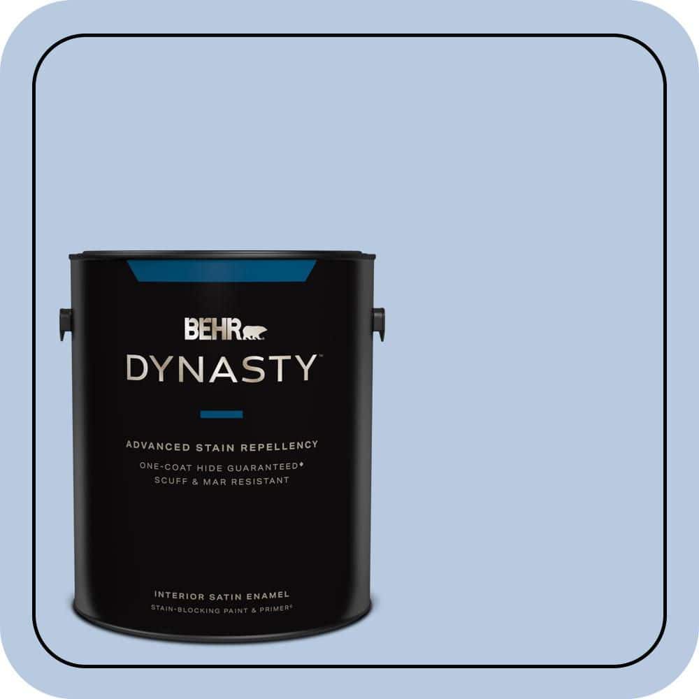 BEHR DYNASTY 1 gal. #590C-3 Mystic River Satin Enamel Interior Stain-Blocking Paint and Primer