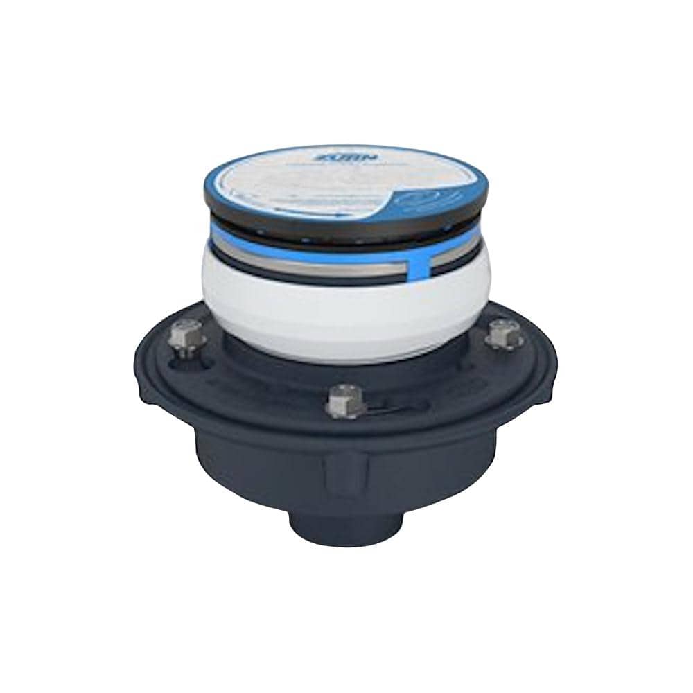 Zurn 5 in. Square with Stainless Steel Strainer and PVC Body with 2 in. x 3 in. Solvent Weld Connection Floor Drain