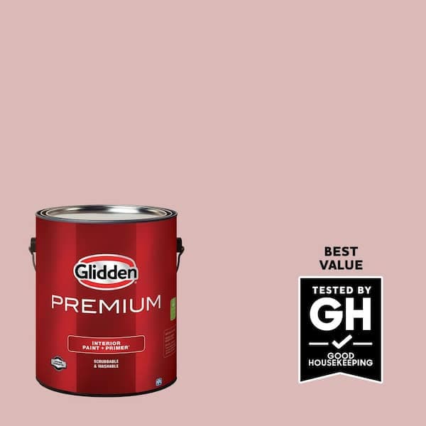 Glidden Premium 1 gal. PPG1055-3 Rose Hip Flat Interior Latex Paint (2)