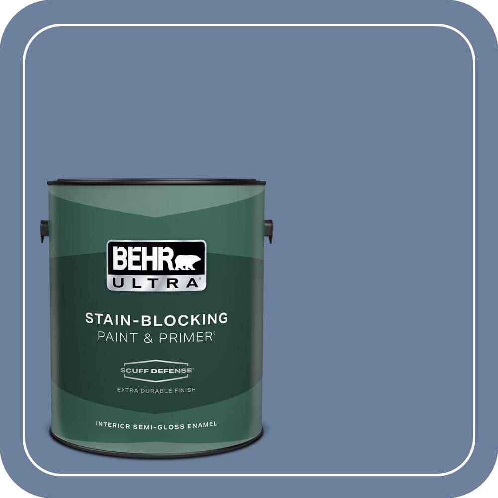 BEHR ULTRA 1 gal. #MQ5-52 Lead Cast Extra Durable Semi-Gloss Enamel Interior Paint & Primer