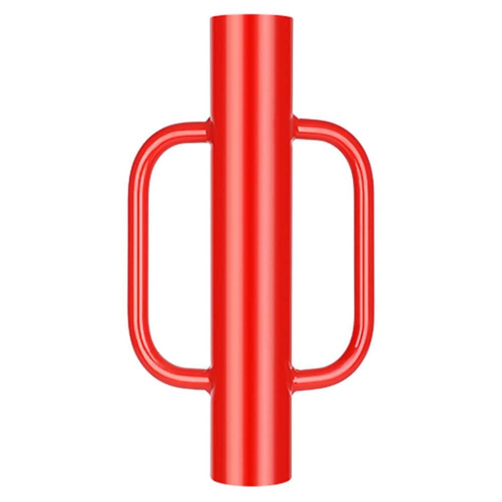 Afoxsos Steel Post Driver Red Heavy Duty Fence Post Pounder with Handles for T-Posts U Channel Metal Sign Pole 17 in. (1)