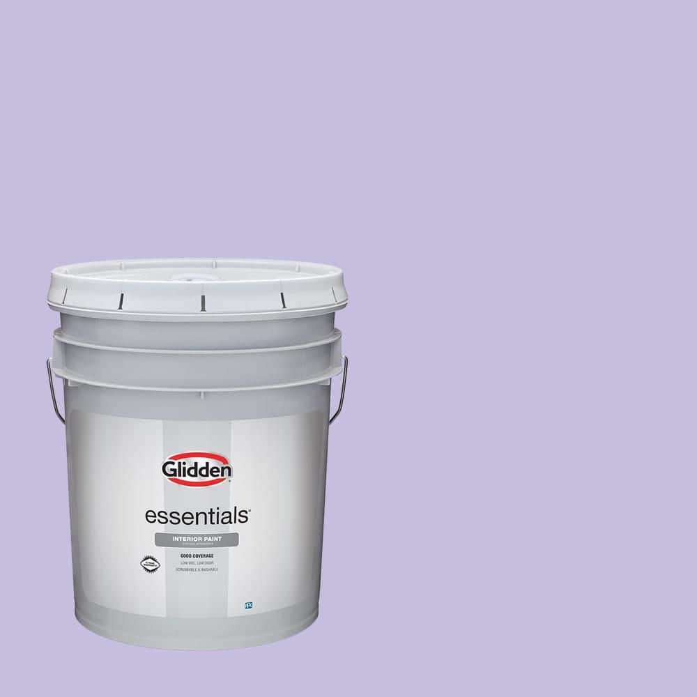 Glidden Essentials 5 gal. PPG1247-4 Purple Dragon Flat Interior Paint