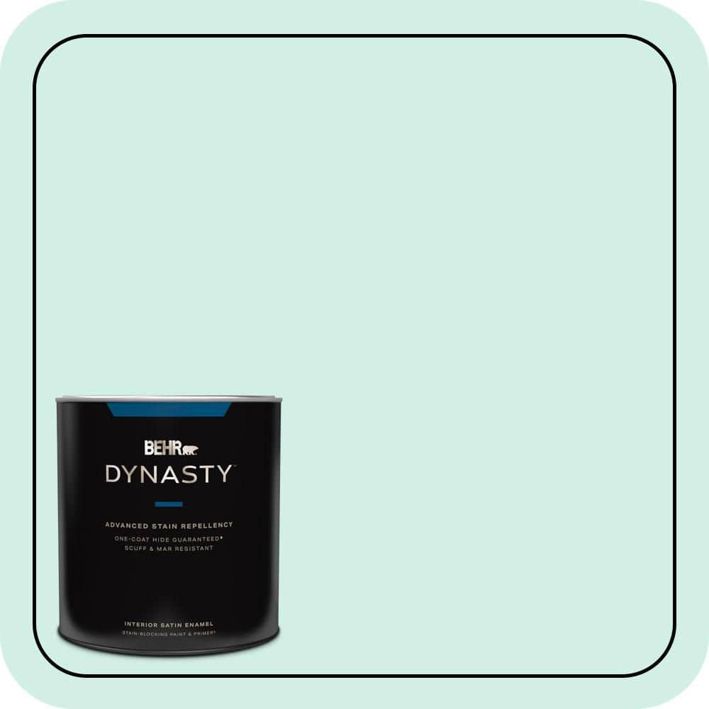 BEHR DYNASTY 1 qt. #P440-1 Shimmering Pool Satin Enamel Interior Stain-Blocking Paint and Primer
