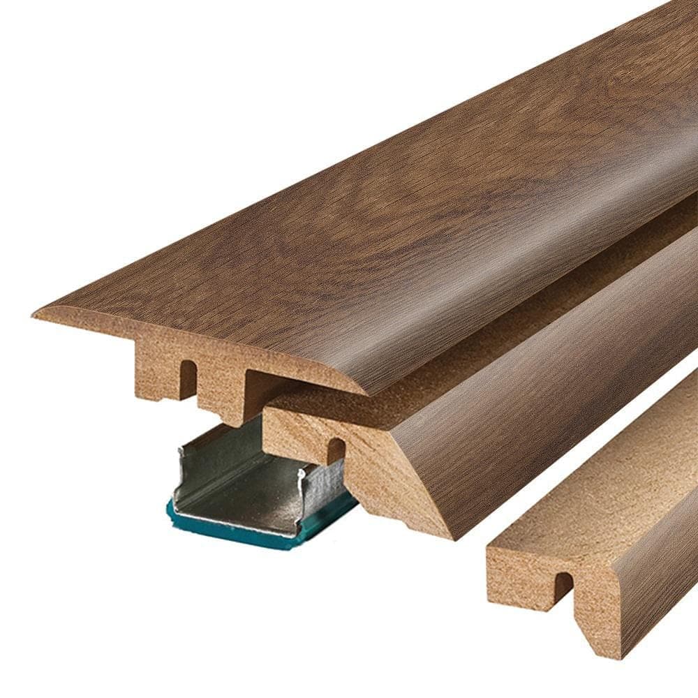 PERFORMANCE ACCESSORIES Vanderbilt 0.75 in. T x 2.37 in. W x 78.75 in. L Textured Wood Look Laminate Moulding/Trim 4 in 1 Molding (2)