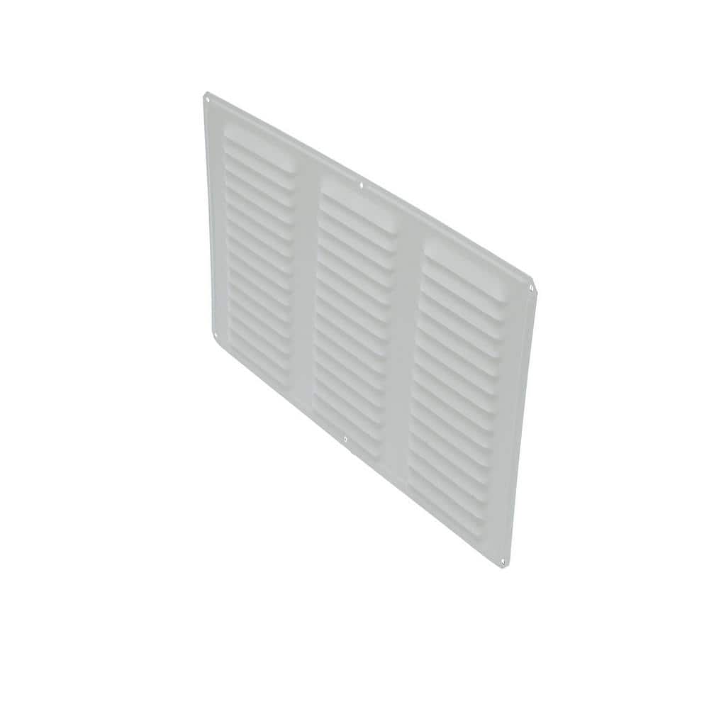 Air Vent 16 in. x 8 in. Rectangular White Screen Included Aluminum Soffit Vent (4)