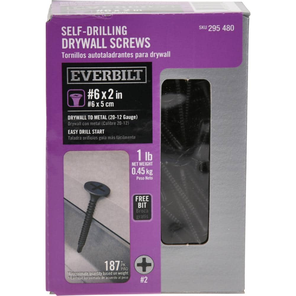 Everbilt #6 x 2 in Phillips Bugle Head Drywall Screw (1 lb./Box)