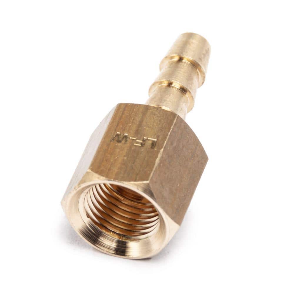 LTWFITTING 3/16 in. I.D. Hose Barb x 1/8 in. FIP Lead Free Brass Adapter Fitting (5-Pack) (2)
