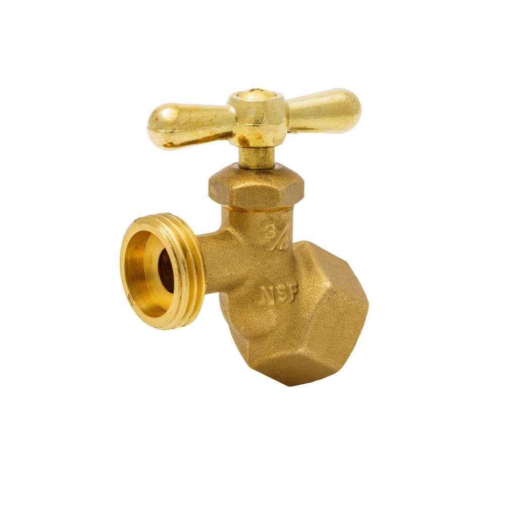 Everbilt 3/4 in. x 3/4 in. FIP x MHT Brass No-Kink Hose Bibb Valve (1)