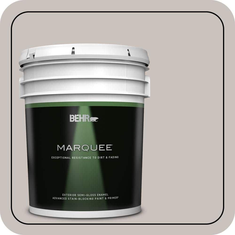 BEHR MARQUEE 5 gal. #N140-2 Chicago Fog Semi-Gloss Enamel Exterior Paint & Primer