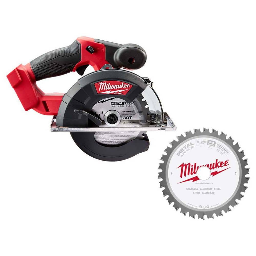 Milwaukee M18 FUEL 18V Lithium-Ion Brushless Cordless Metal Cutting 5-3/8 in. Circular Saw (Tool-Only) w/ Metal Saw Blade (1)