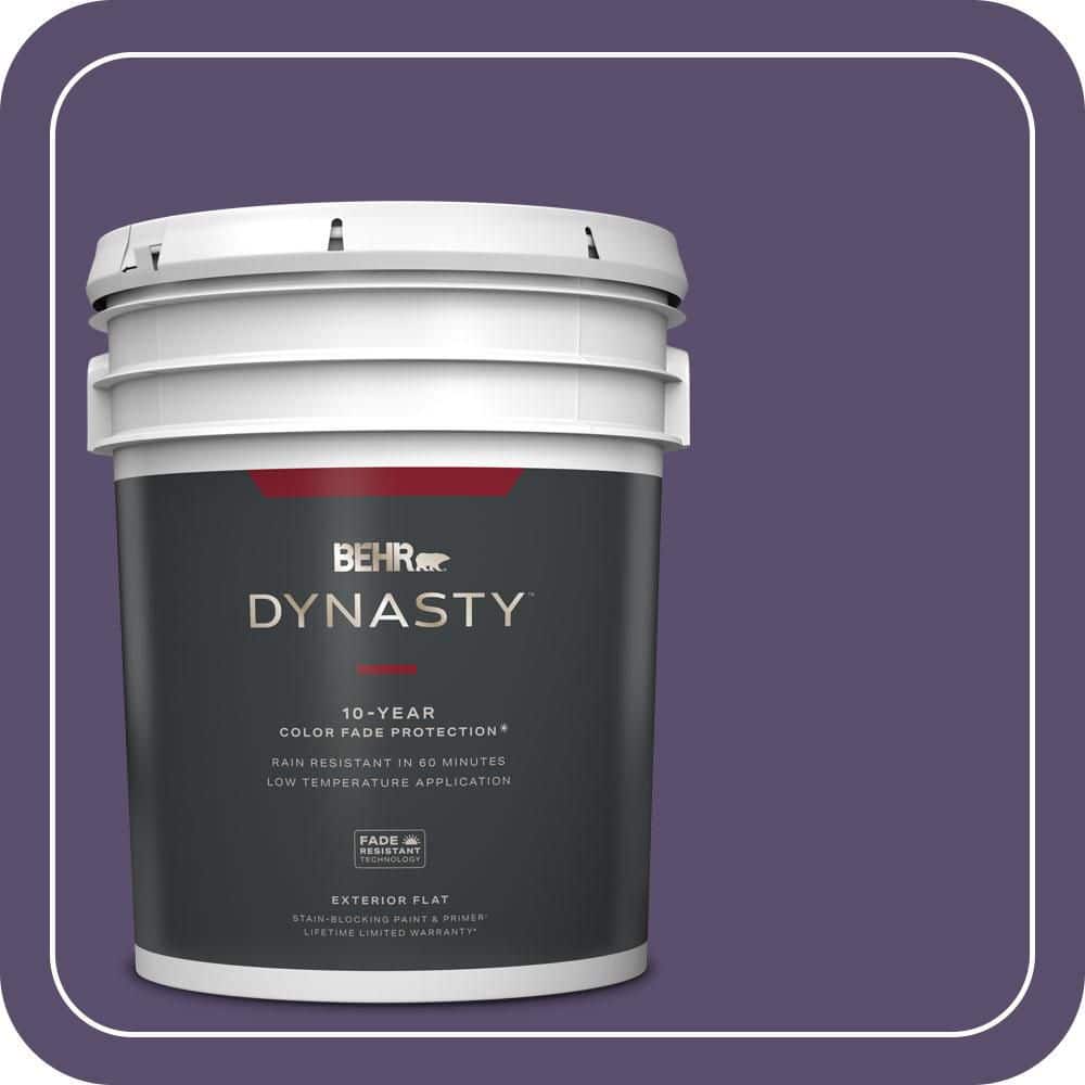 BEHR DYNASTY 5 gal. #650D-7 Crowning Flat Exterior Stain-Blocking Paint & Primer
