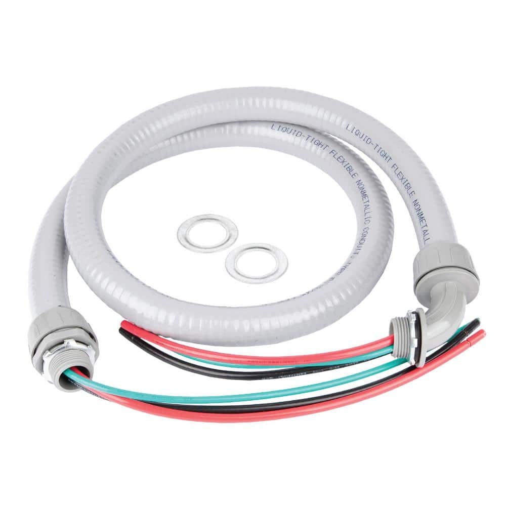 Cambridge 3/4 in. 8/2 and 10/1 Non-Metallic Flexible PVC Conduit A/C Whip Cable